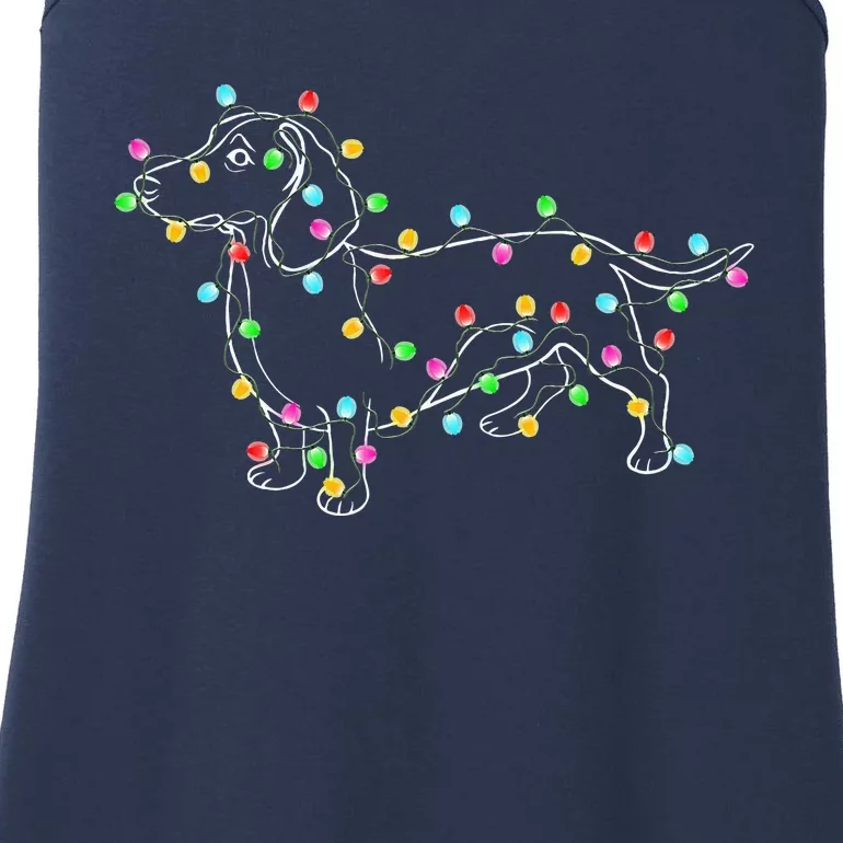 Dachshund Dogs Tree Christmas Sweater Xmas Gifts For Pet Dog Ladies Essential Tank