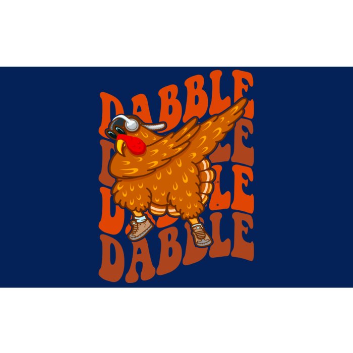 Dabble Dab Turkey Thanksgiving Bumper Sticker