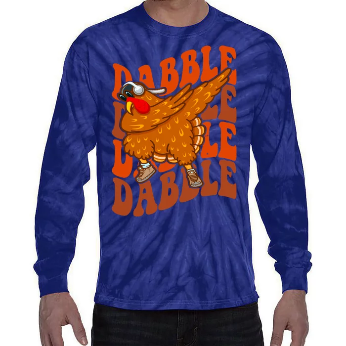 Dabble Dab Turkey Thanksgiving Tie-Dye Long Sleeve Shirt