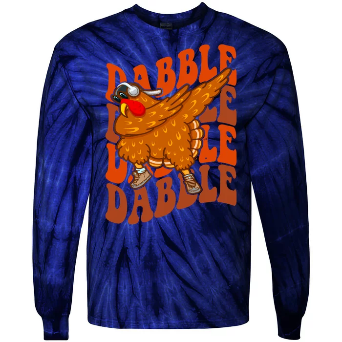 Dabble Dab Turkey Thanksgiving Tie-Dye Long Sleeve Shirt