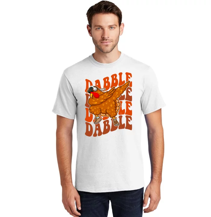 Dabble Dab Turkey Thanksgiving Tall T-Shirt