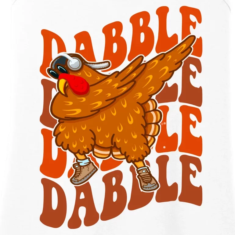 Dabble Dab Turkey Thanksgiving Ladies Essential Tank