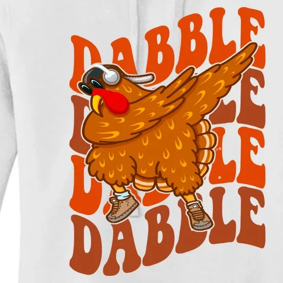 Dabble Dab Turkey Thanksgiving Women's Pullover Hoodie