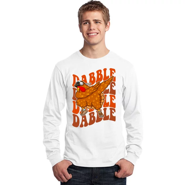 Dabble Dab Turkey Thanksgiving Tall Long Sleeve T-Shirt