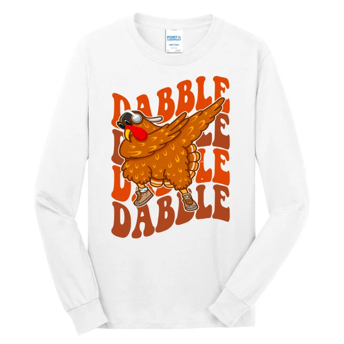 Dabble Dab Turkey Thanksgiving Tall Long Sleeve T-Shirt