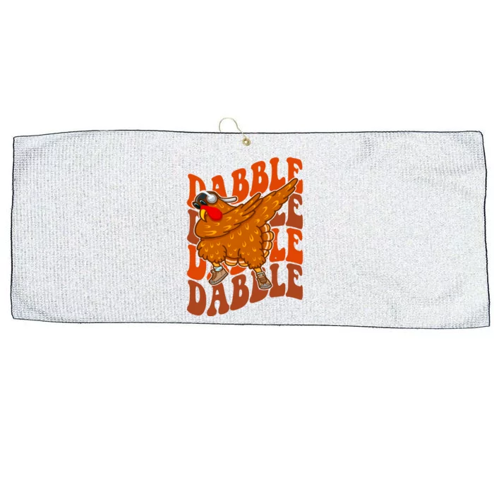 Dabble Dab Turkey Thanksgiving Large Microfiber Waffle Golf Towel