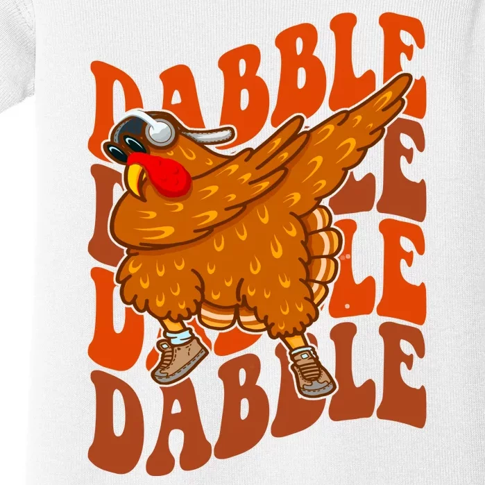 Dabble Dab Turkey Thanksgiving Baby Bodysuit