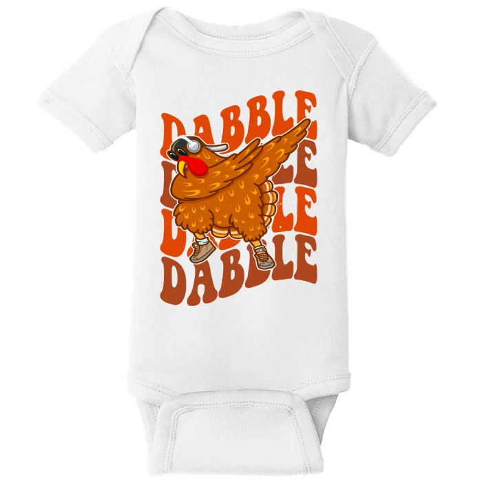 Dabble Dab Turkey Thanksgiving Baby Bodysuit