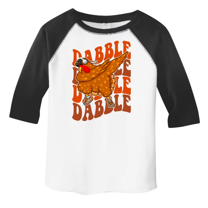 Dabble Dab Turkey Thanksgiving Toddler Fine Jersey T-Shirt