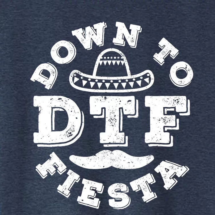 DTF Down To Fiesta Cinco De Mayo Party Gifts Women's Crop Top Tee