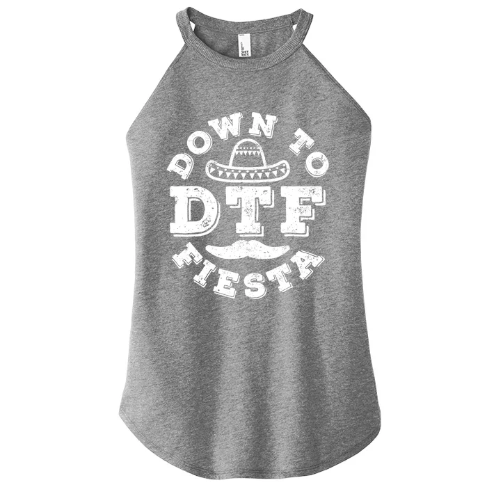 DTF Down To Fiesta Cinco De Mayo Party Gifts Women’s Perfect Tri Rocker Tank