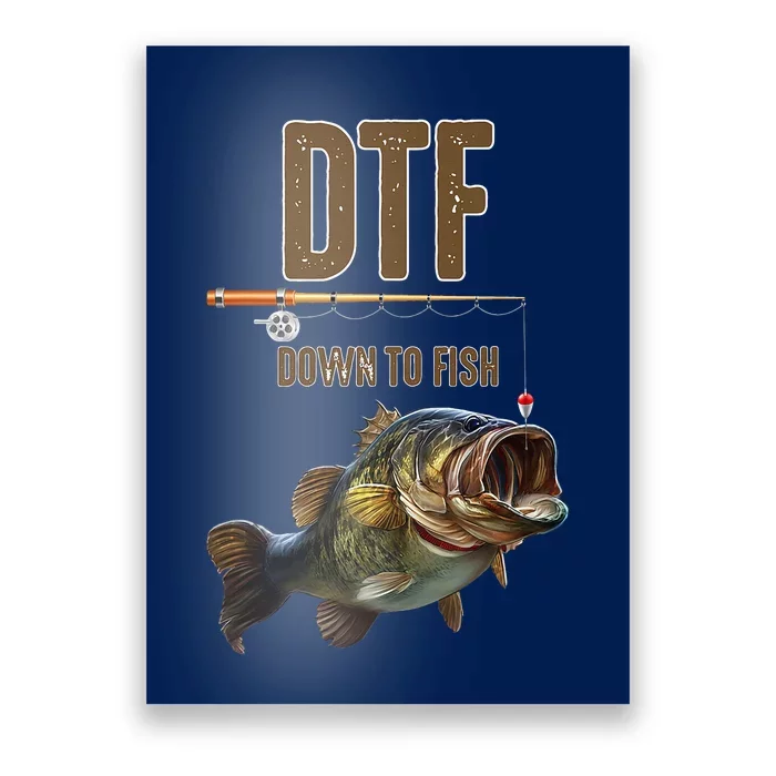 Póster for Sale con la obra «DTF Down To Fishing Humor para