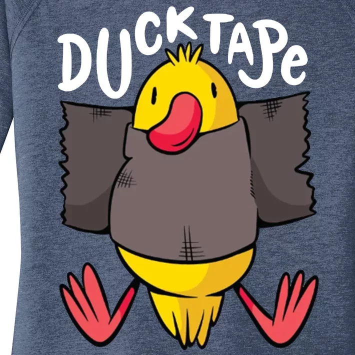 Ducktape Duck Trap Funny Duct Tape Women's Perfect Tri Tunic Long Sleeve Shirt