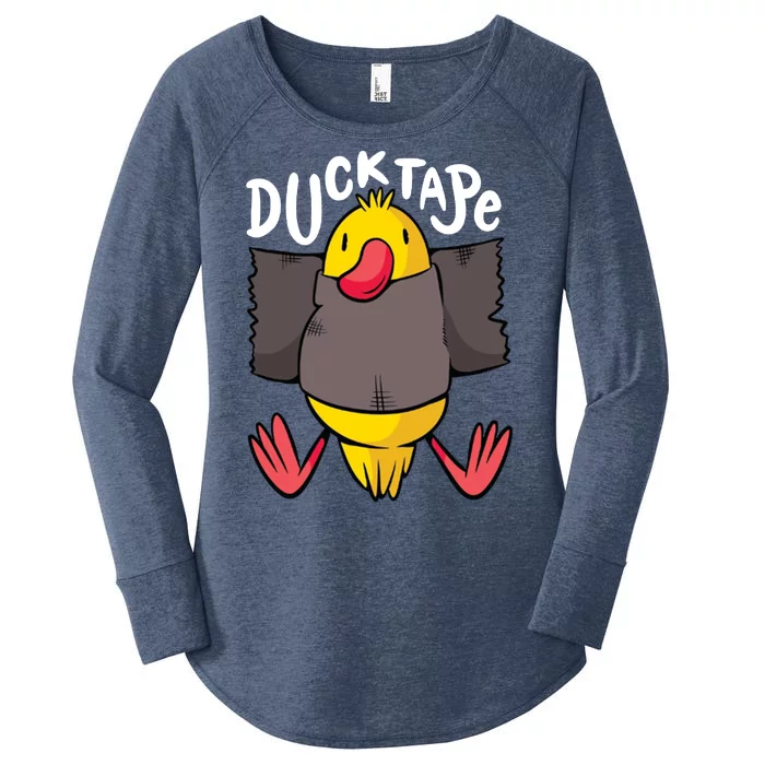 Ducktape Duck Trap Funny Duct Tape Women's Perfect Tri Tunic Long Sleeve Shirt