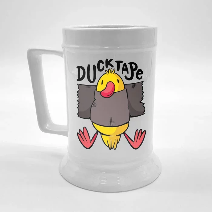 Ducktape Duck Trap Funny Duct Tape Front & Back Beer Stein