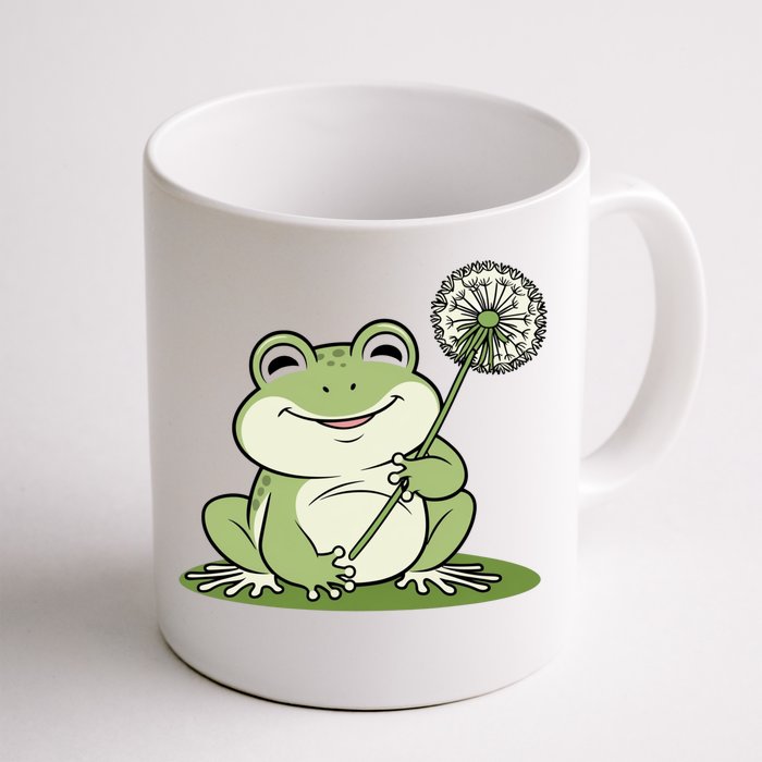 Dandelion Dreams: The Happy Frog Front & Back Coffee Mug