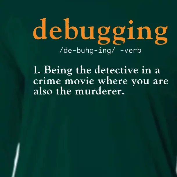 Debugging Definition Tee Code Coding Computer Programmer Cooling Performance Long Sleeve Crew