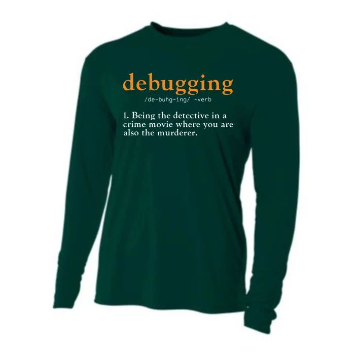 Debugging Definition Tee Code Coding Computer Programmer Cooling Performance Long Sleeve Crew