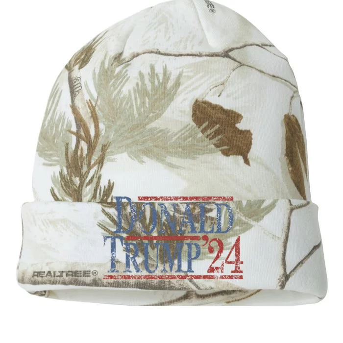 Distressed Donald Trump 2024 Kati - 12in Camo Beanie