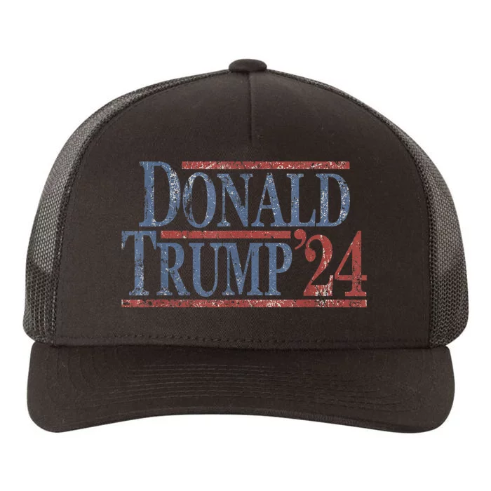 Distressed Donald Trump 2024 Yupoong Adult 5-Panel Trucker Hat