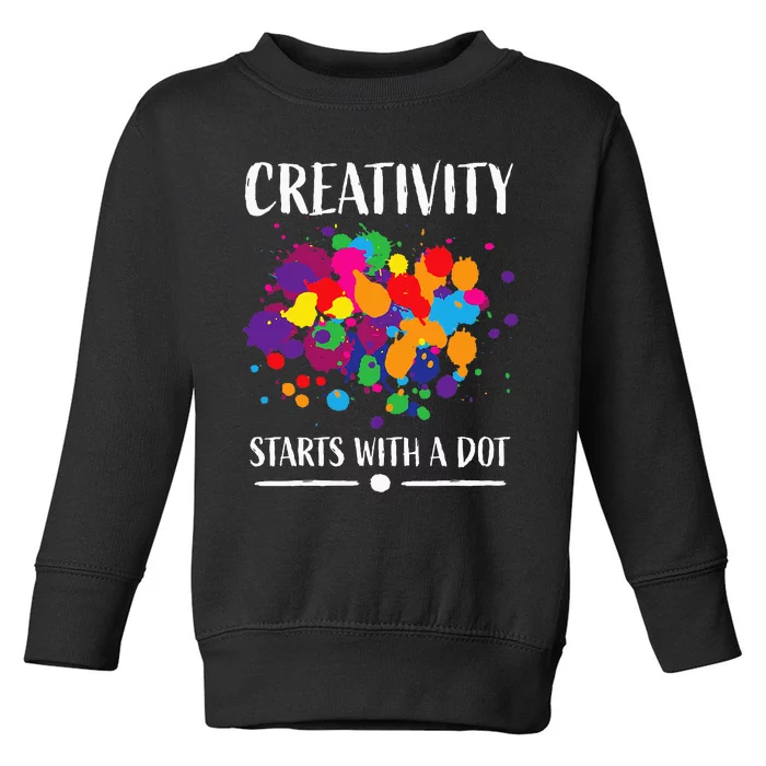 Dot Day Teacher 2024 Dot Day Toddler Sweatshirt