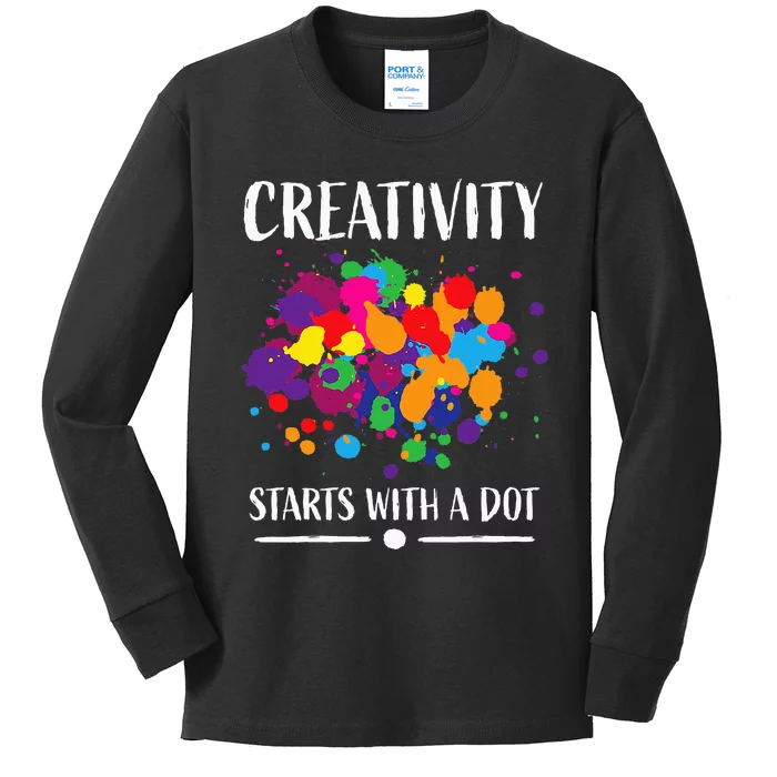 Dot Day Teacher 2024 Dot Day Kids Long Sleeve Shirt