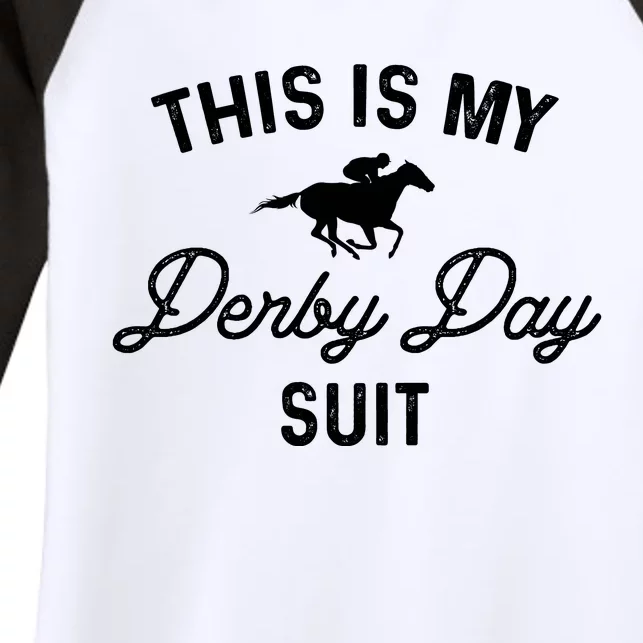 Derby Day This Is My Derby Day Suit Women's Tri-Blend 3/4-Sleeve Raglan Shirt