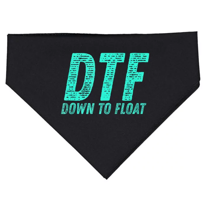 Dtf Down To Float Trip Tubing River Float Summer Boating USA-Made Doggie Bandana