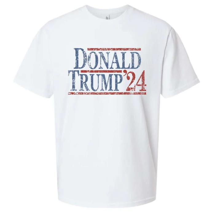 Distressed Donald Trump 2024 Sueded Cloud Jersey T-Shirt