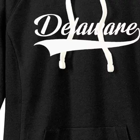 Delaware DE Throwback Women's Fleece Hoodie