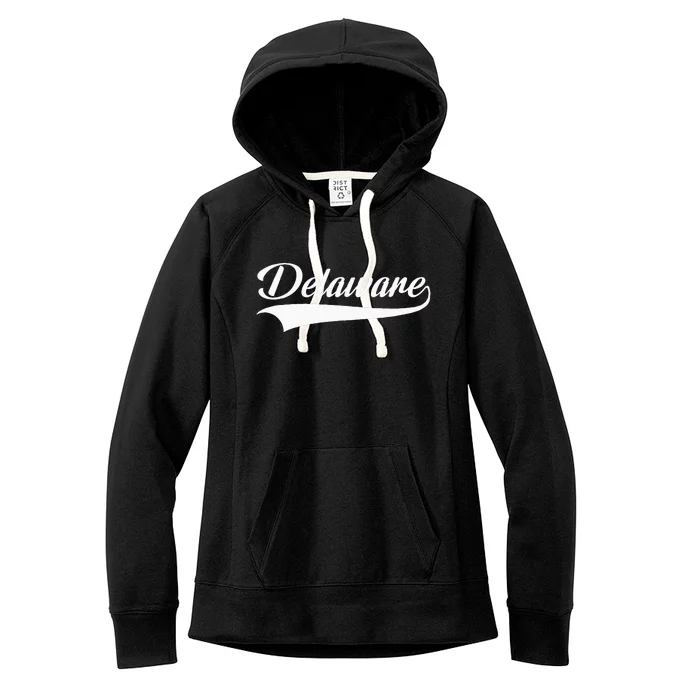 Delaware DE Throwback Women's Fleece Hoodie