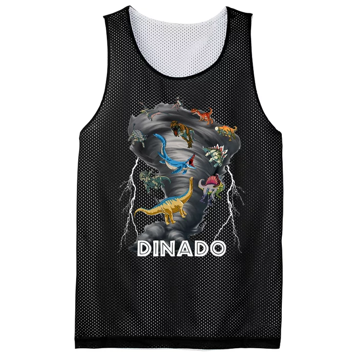 Dinado! Dinosaur Tornado Mesh Reversible Basketball Jersey Tank