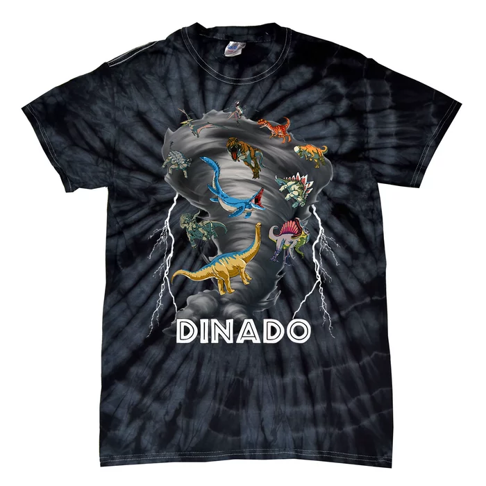 Dinado! Dinosaur Tornado Tie-Dye T-Shirt