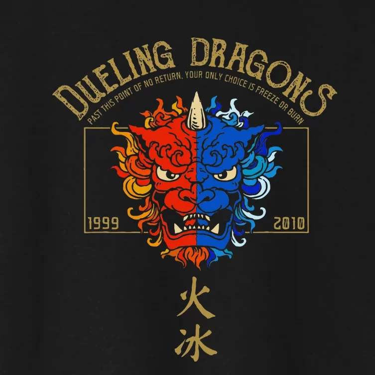 Dueling Dragons Tribute Defunct Roller Coaster Women's Crop Top Tee