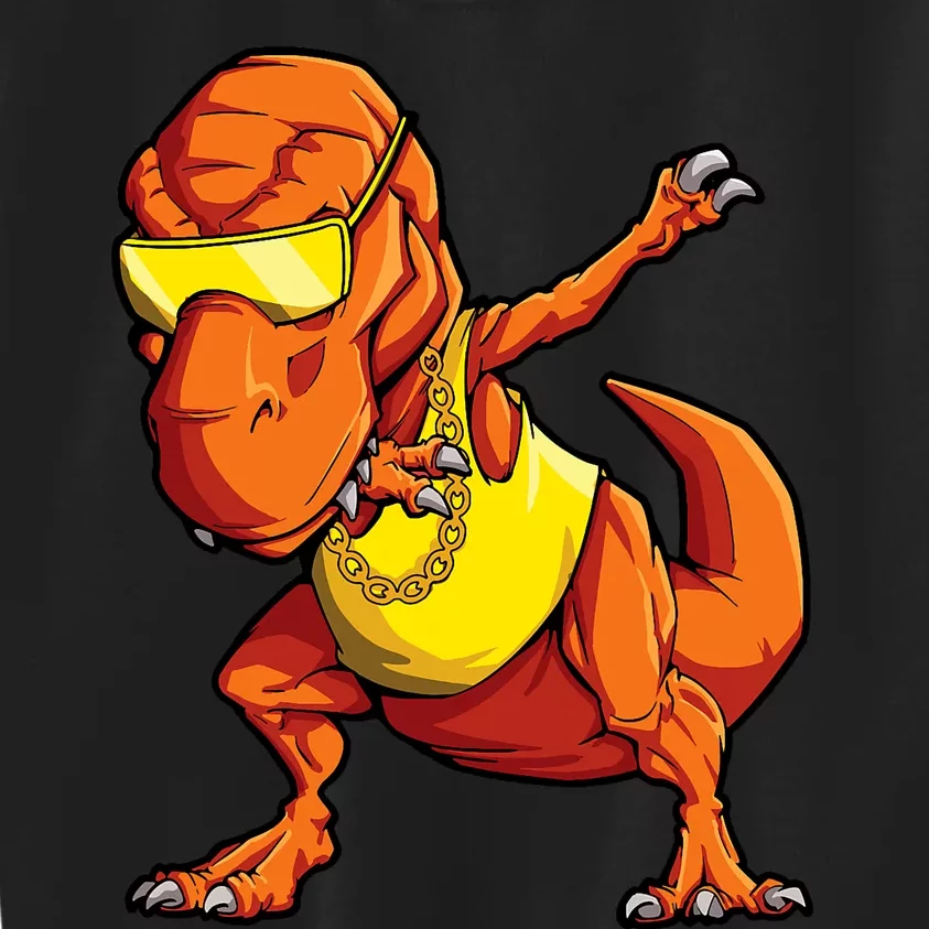 Dabbing Dinosaur T Rex Funny Dab Meme Kids Sweatshirt