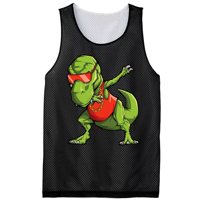 Dabbing Dinosaur T Rex Funny Dab Meme Mesh Reversible Basketball Jersey Tank