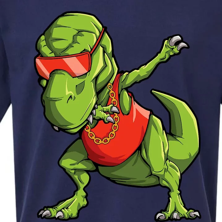 Dabbing Dinosaur T Rex Funny Dab Meme Sueded Cloud Jersey T-Shirt