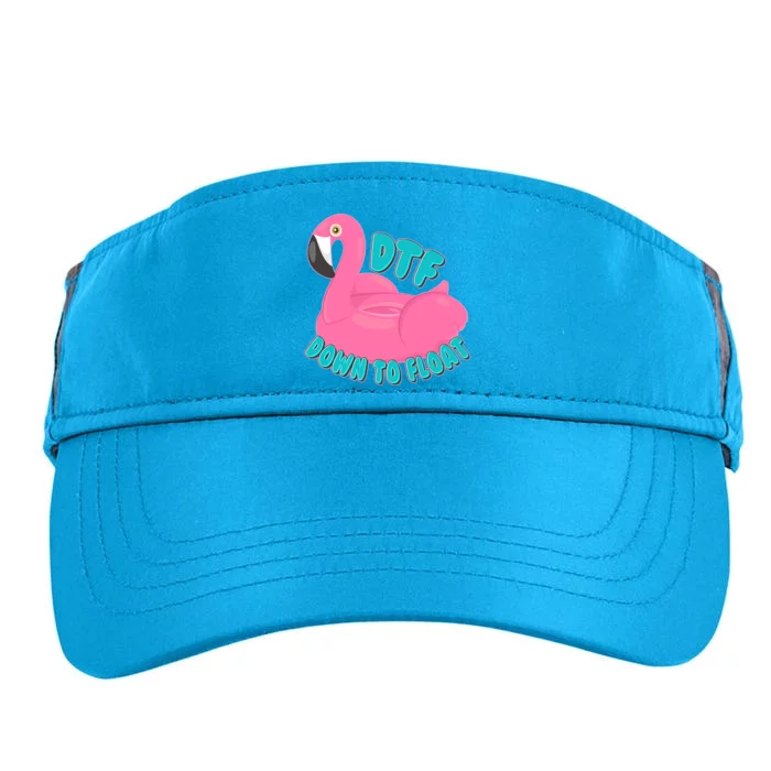 Dtf Down To Float Vacation Time Flamingo Floatie Adult Drive Performance Visor