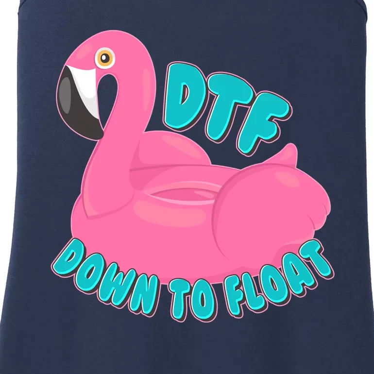 Dtf Down To Float Vacation Time Flamingo Floatie Ladies Essential Tank