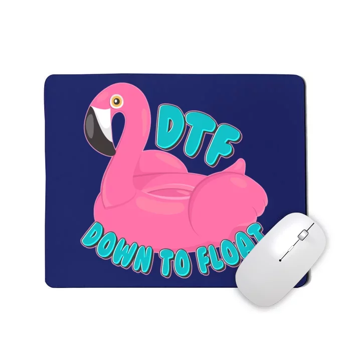 Dtf Down To Float Vacation Time Flamingo Floatie Mousepad