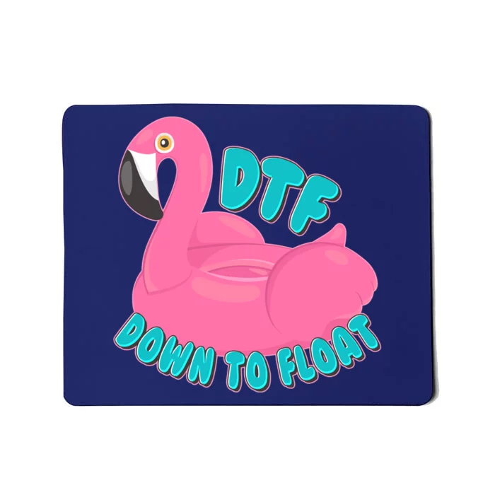 Dtf Down To Float Vacation Time Flamingo Floatie Mousepad