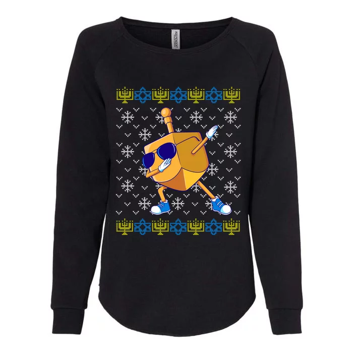 Dabbing Dreidel Ugly Hanukkah Sweater Xmas Chanukah Gift Womens California Wash Sweatshirt