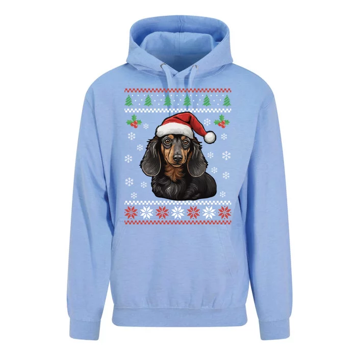 Dachshund Dog Ugly Christmas Gift Unisex Surf Hoodie