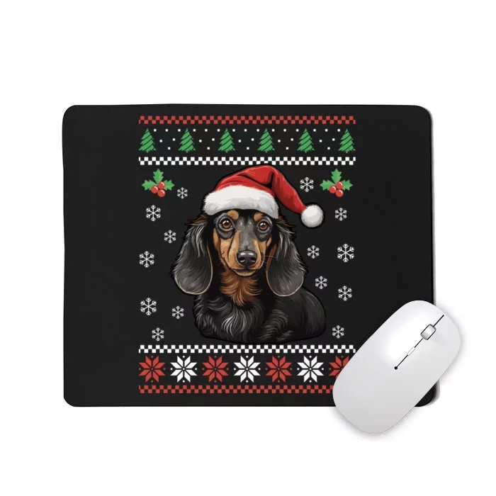 Dachshund Dog Ugly Christmas Sweater Xmas For Lovers Mousepad