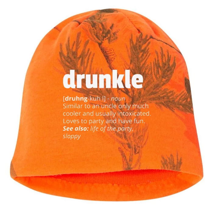 Drunkle Drunk Uncle Gift Funny Fathers Day Kati - Camo Knit Beanie