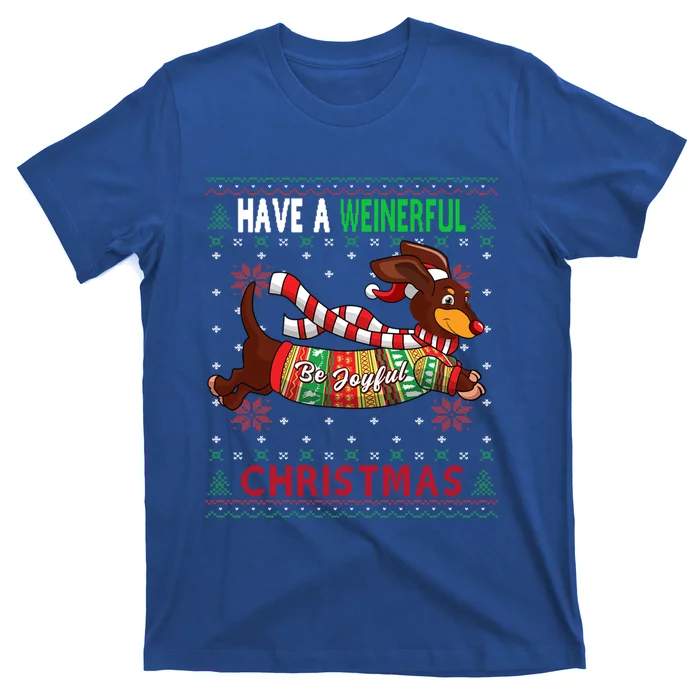 Dachshund Dog Ugly Christmas Doxie Lover Gift T-Shirt