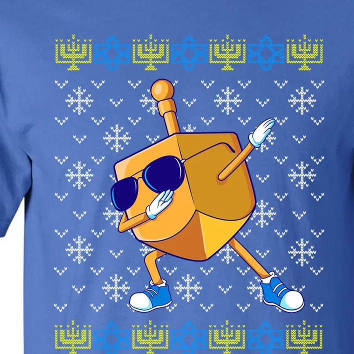 Dabbing Dreidel Ugly Hanukkah Sweater Xmas Chanukah Gift Tall T-Shirt