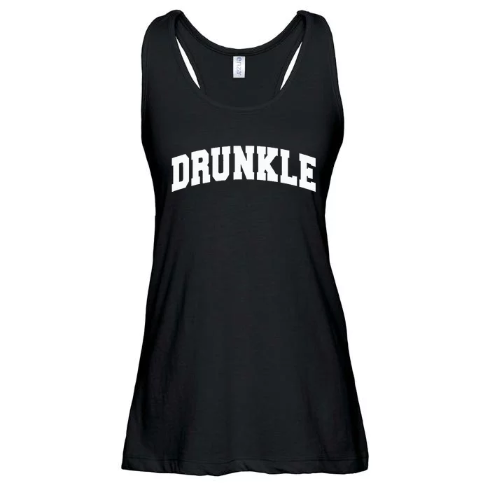 Drunkle Drunk Uncle  Gift Funny Father's Day Ladies Essential Flowy Tank