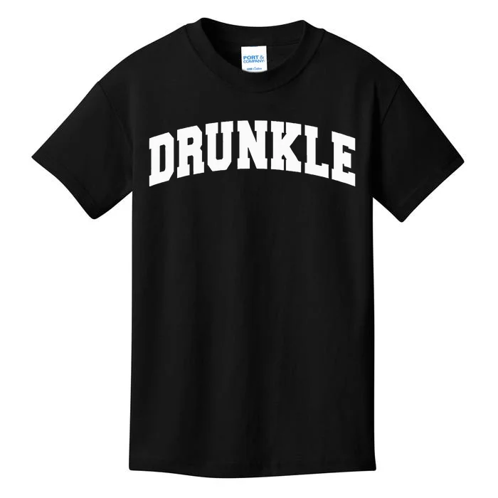 Drunkle Drunk Uncle  Gift Funny Father's Day Kids T-Shirt