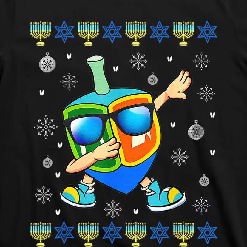 Dabbing Dreidel Ugly Hanukkah Sweater Xmas Chanukah Pajamas T-Shirt